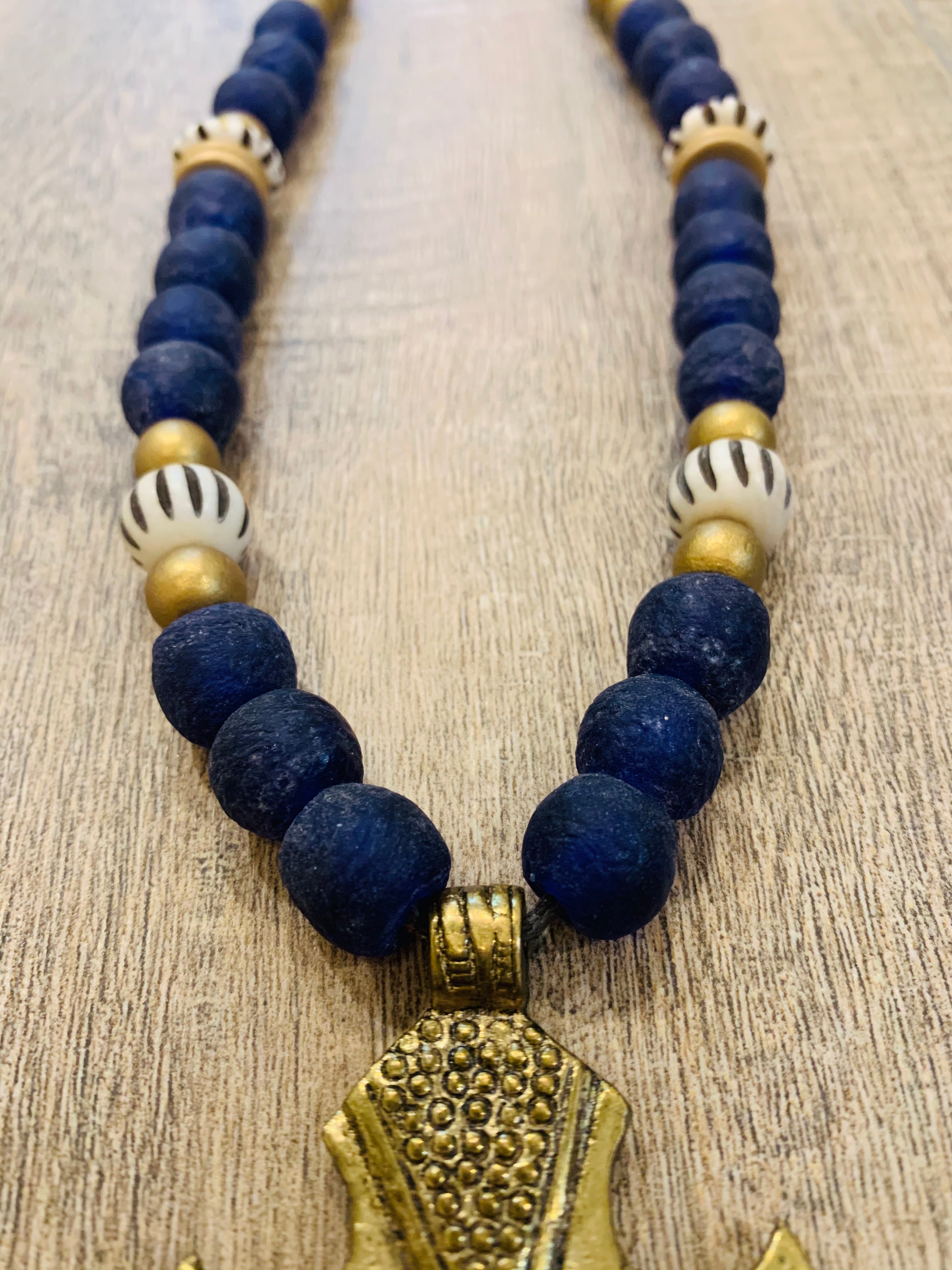 Cobalt Blue with African Brass