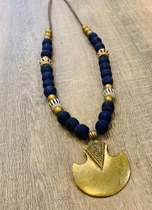 Cobalt Blue with African Brass