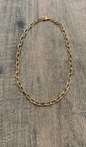 10k gold paper clip chain