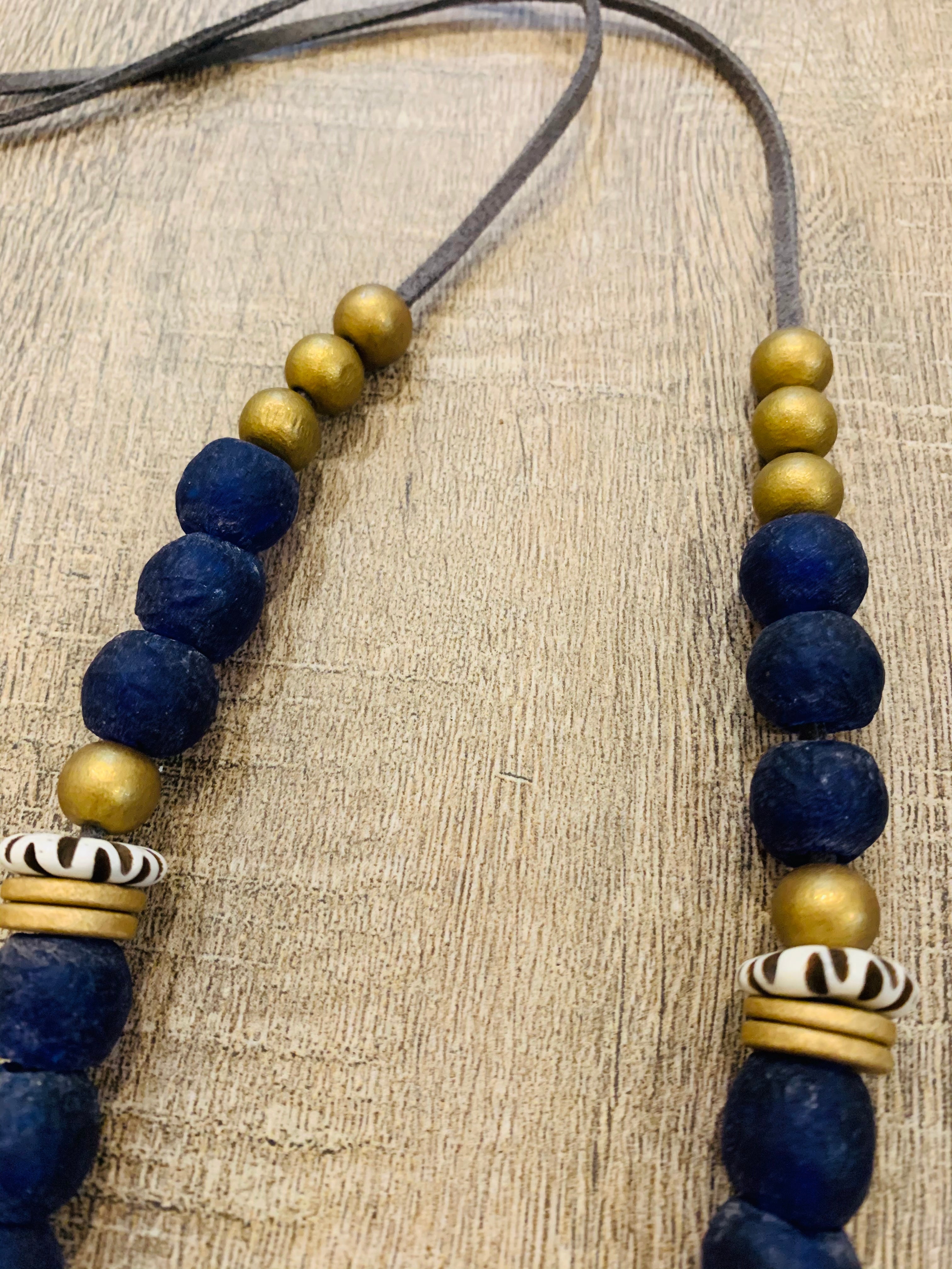 Cobalt Blue with African Brass